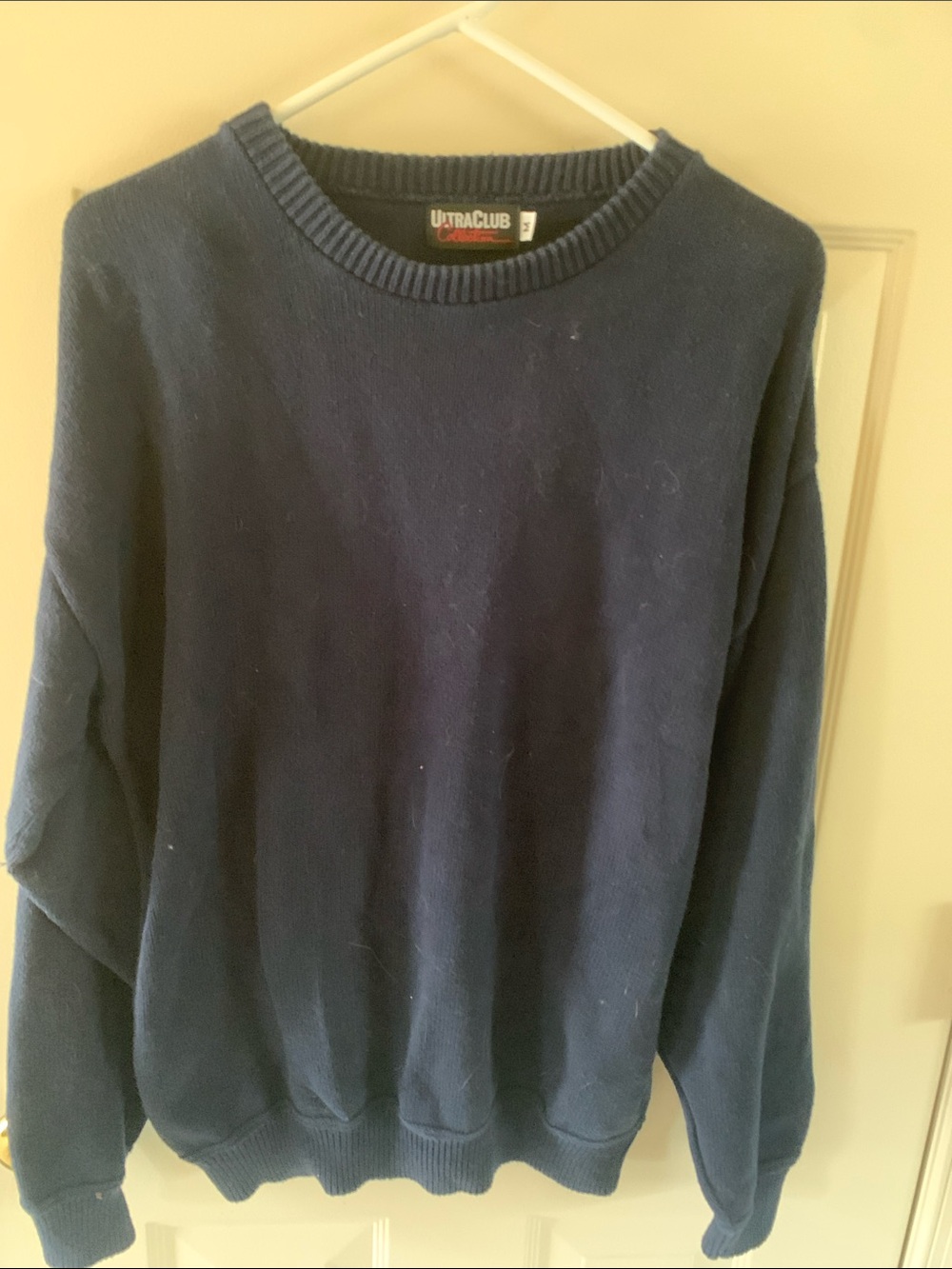 Ultraclub Men's Classic Navy Crewneck Sweater
